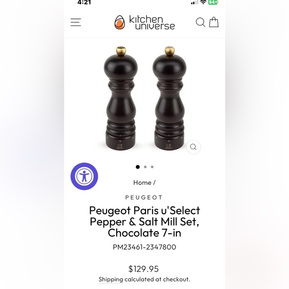 PEUGEOT PARIS VINTAGE CHOCOLATE BROWN SALT AND PEPPER MILLS - Picture 13 of 13